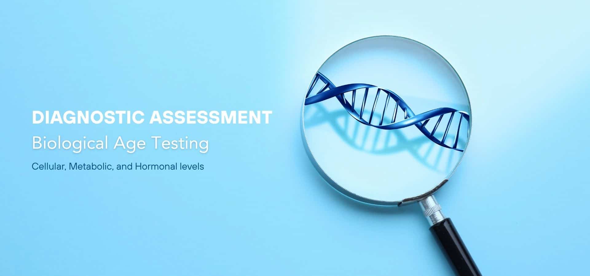Diagram showing core health systems analysis including metabolic processes, hormonal regulation, mitochondrial function, system interaction, and personalized insights